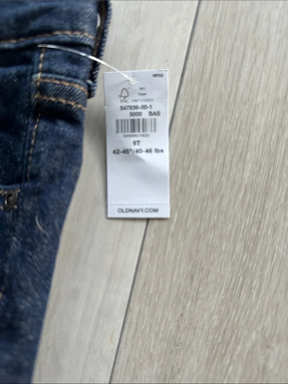 Old Navy Straight-Leg Built-In Flex Jeans for Toddler Boys 5T NWT